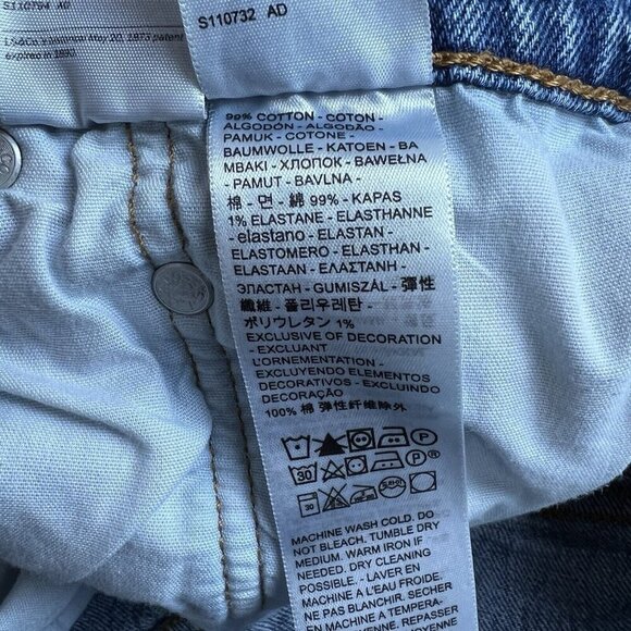 Levi’s 501 Cut-off Denim High Rise‎ Shorts Odeon Medium Wash Size 30 - Picture 4 of 8